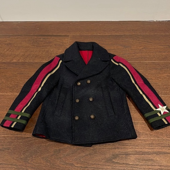 MONNALISA Navy Pea Jacket Size 6 - Picture 1 of 6